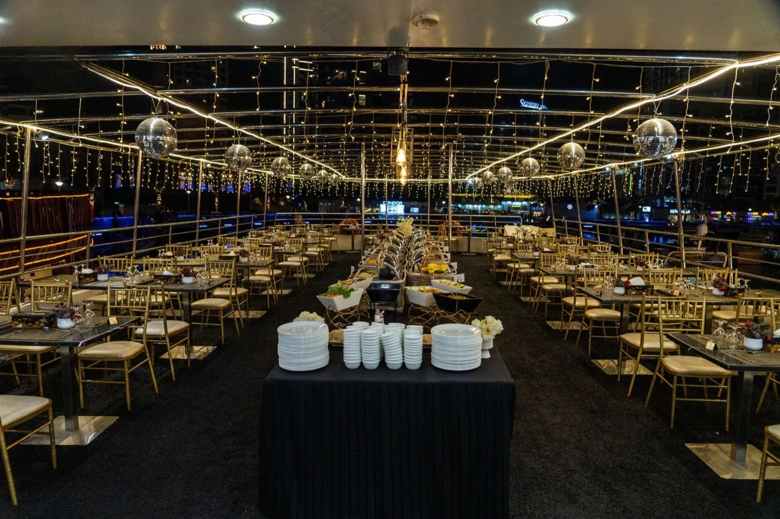 Upper Deck Dinner Glass Marina Cruise Dubai 2